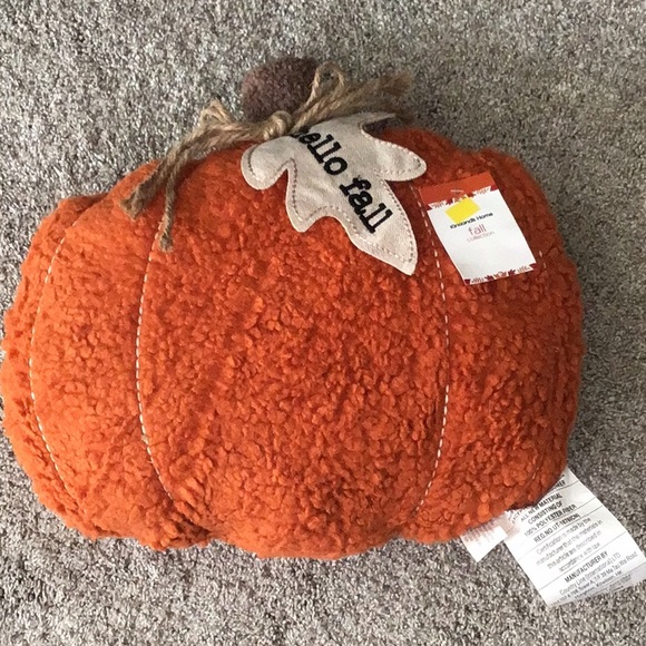 SHERPA PUMPKIN PILLOW - NWT - Picture 4 of 6